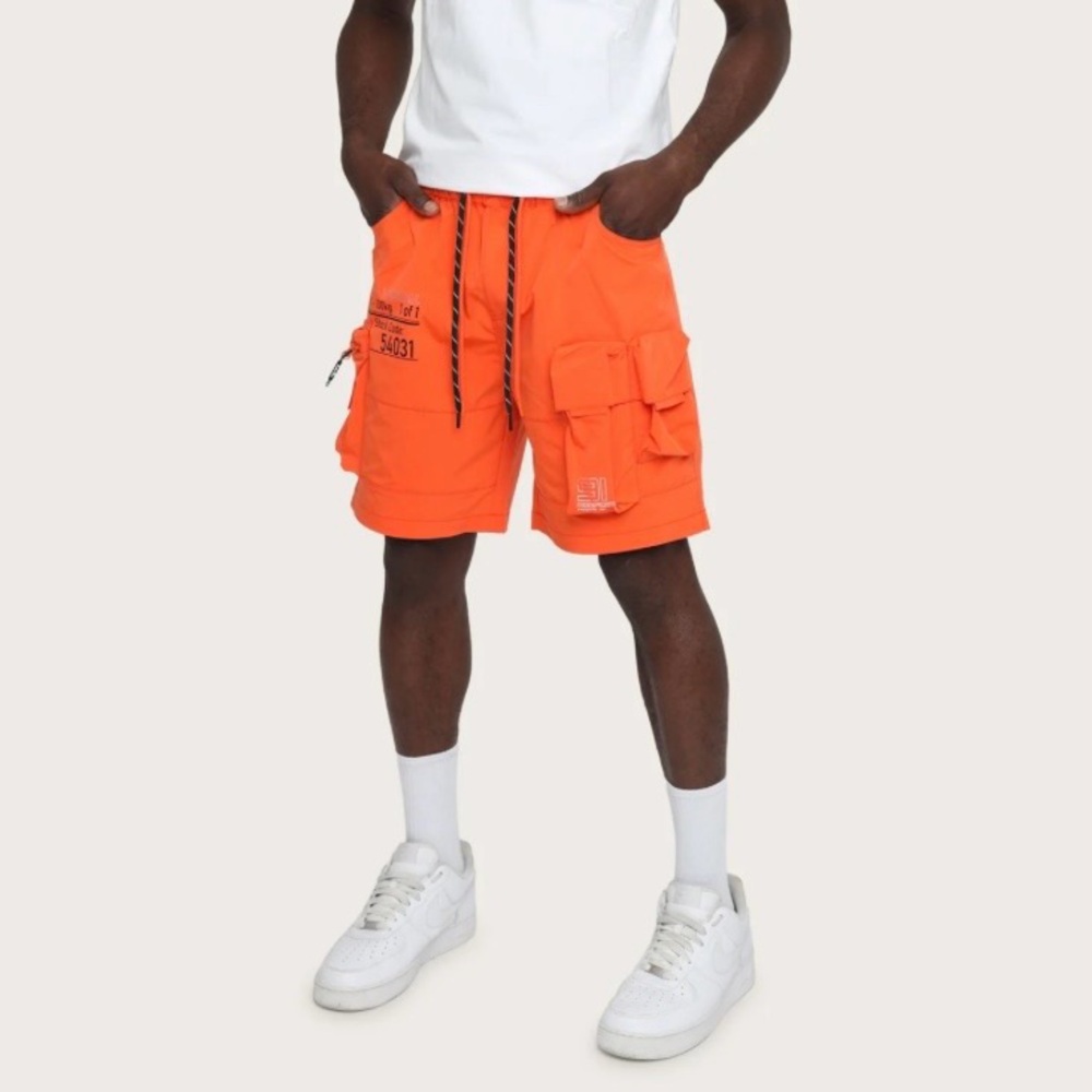 SMOKE‎ RISE Orange Cargo Men Shorts